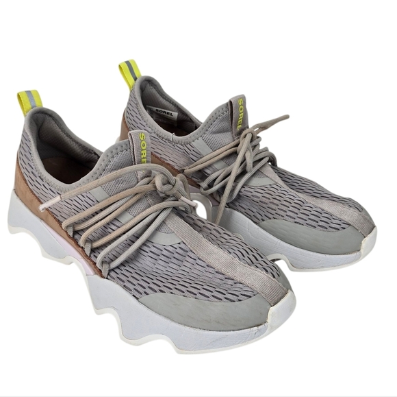 Sorel Kinetic Impact Lace Sneaker Gray Size 8 Running Training Casual Athletic - Picture 1 of 12